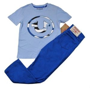 True Religion Camo Logo Tee 2-Piece Set